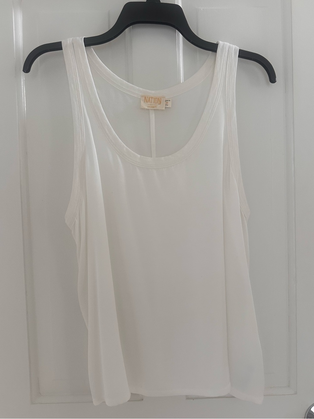 Nation LTD Viscose Ringer Tank Cream White Medium M